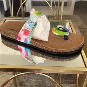Nikki Colorful Tie-Dye Sandals
